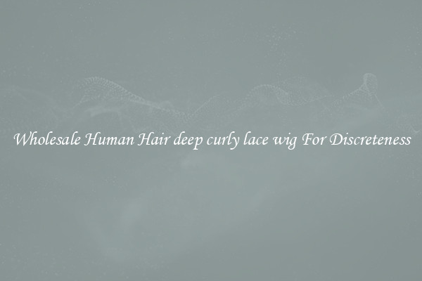 Wholesale Human Hair deep curly lace wig For Discreteness