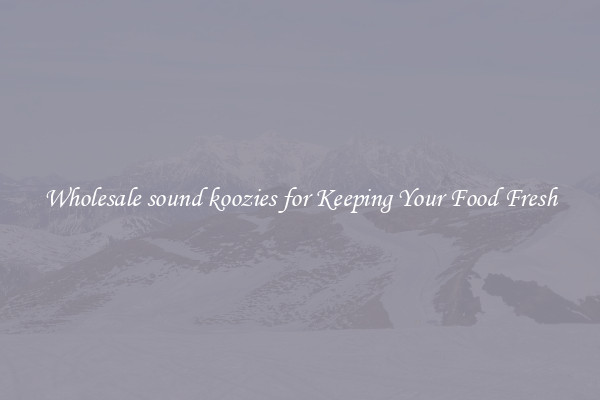Wholesale sound koozies for Keeping Your Food Fresh
