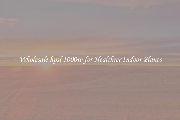 Wholesale hpsl 1000w for Healthier Indoor Plants