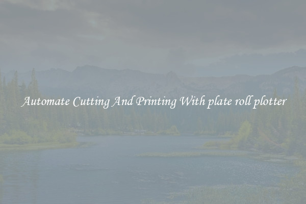 Automate Cutting And Printing With plate roll plotter