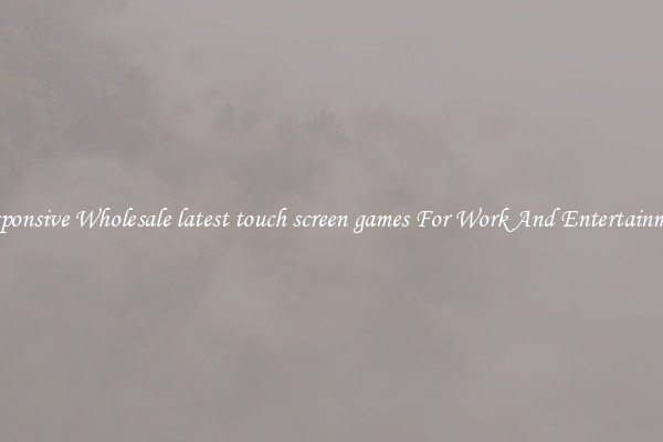 Responsive Wholesale latest touch screen games For Work And Entertainment
