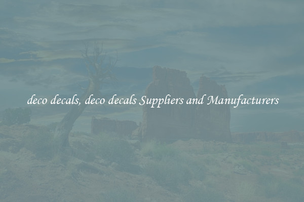 deco decals, deco decals Suppliers and Manufacturers