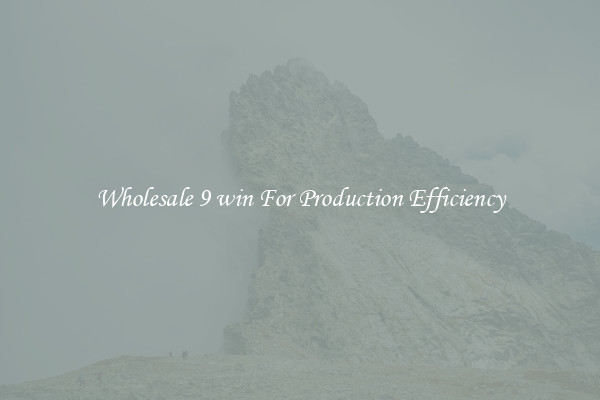 Wholesale 9 win For Production Efficiency